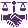 Justice and agreement symbol